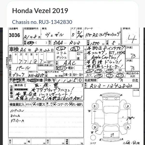 Honda Vezel 2019 RS sensing 8