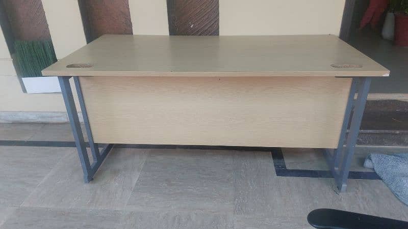 Wooden Study Table with Office Chair in Very Good Condition 4