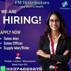 Sales Man / Sales Officer Jobs/Supplyman/Rider