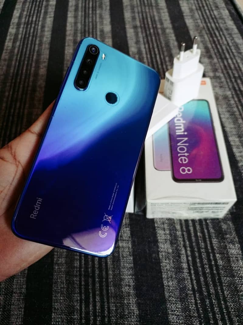 Redmi note 8 4gb 64gb with complete saman 100% sealed 0