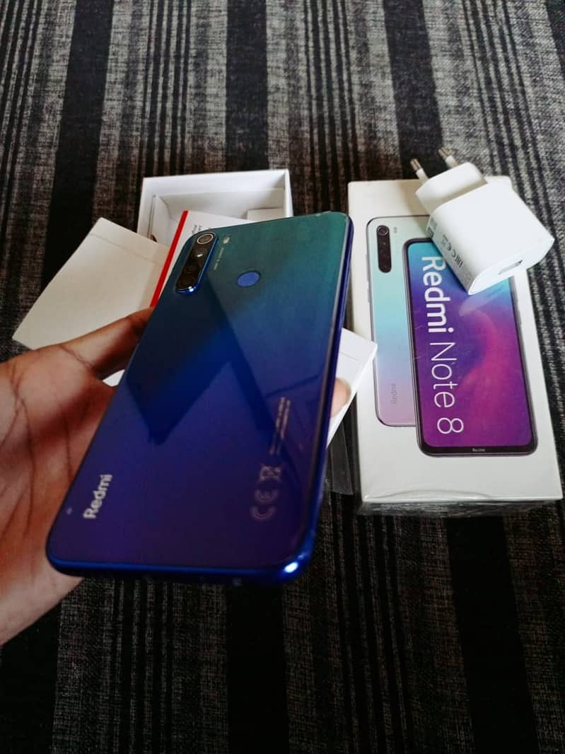 Redmi note 8 4gb 64gb with complete saman 100% sealed 11