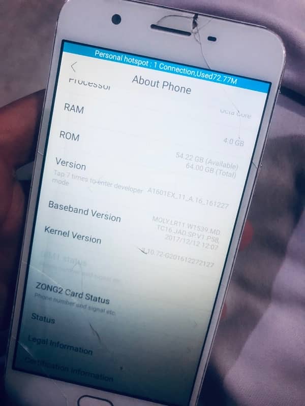 oppo f1s 4/64 single sim finger working 1