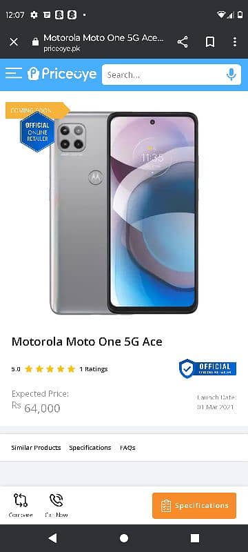 moto one 5g ace exchange only 1