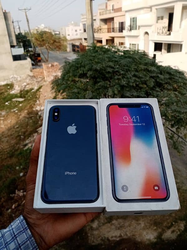 I phone X With Box water Packed (64) Mint Condition Exchange Possible 0