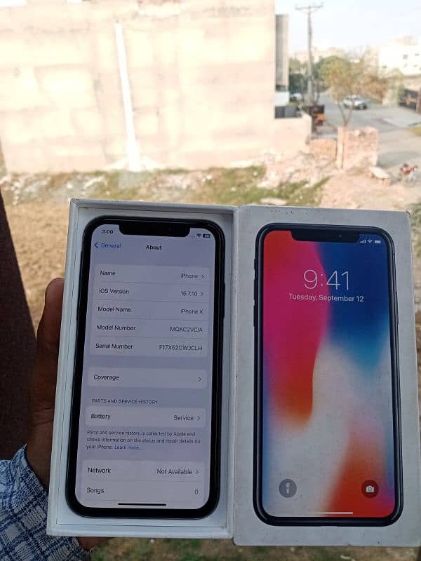 I phone X With Box water Packed (64) Mint Condition Exchange Possible 3