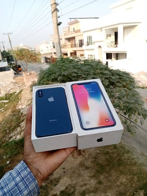 I phone X With Box water Packed (64) Mint Condition Exchange Possible 10