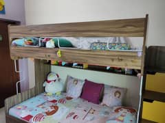 Interwood Kids Bunk bed/ triple story bunk bed with Mattress