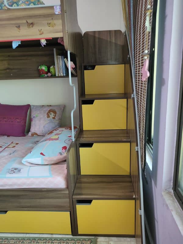 Interwood Kids Bunk bed/ triple story bunk bed with Mattress 1