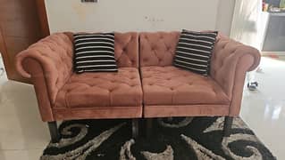 Blush Pink molty foam Sofa set