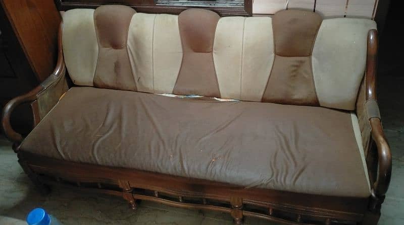 5 Seater Wooden Sofa Set 0