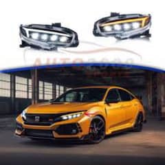 Honda Civic Headlights Audi Style Matrix Version 2016-2021