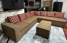 L shape 8 seater sofa set