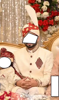 Groom Sherwani for sale 10 out of 10 offwhite color just used one time