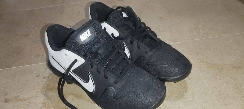 Youth Nike Alpha Huarache Varsity Low MCS Football Shoes Cleats Black 2