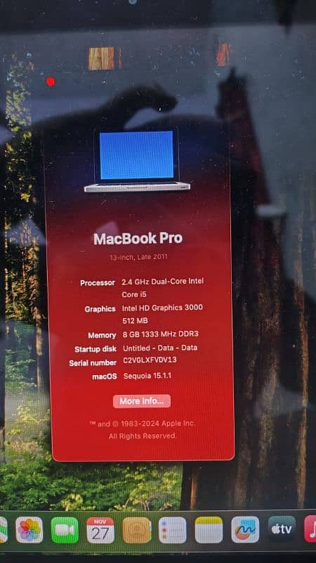 Macbook Pro core i5 8GB+1TB SSD 100% working 1