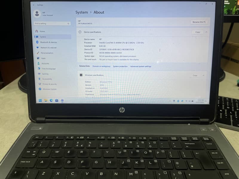 HP Probook 640 - Core i5 - 8GB RAM - 128 SSD 4