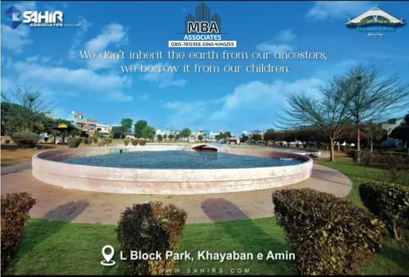 20 MARLA RESIDENTIAL PLOT AVAILABLE FOR SALE AT PRIME LOCATION IN KHAYABAN-E-AMIN S BLOCK Rejected ( Requested on AM ) 10