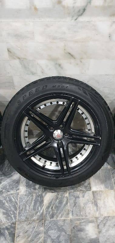 Japanese rims and tyar 17 inch 215 / 55Z R17 3