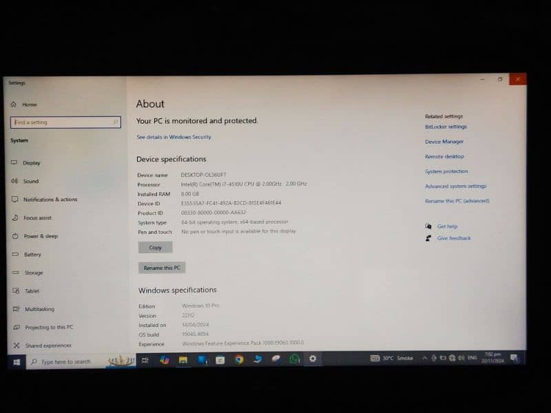 Dell Inspiron 15 i7 4th With 4 GB Graphics Card 6