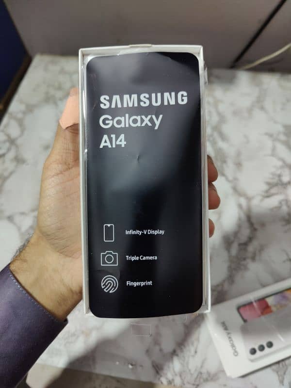 Samsung A14 6\128 PTA Warranty still available 4