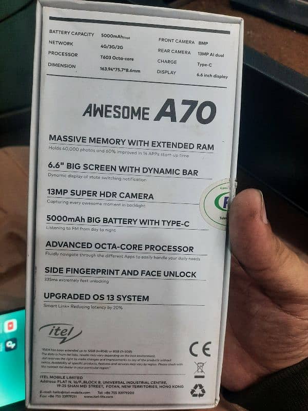 itel A70 mobile 0