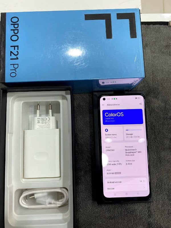 Oppo f21 pro  8/128  Condition 10 by 9  Complete box  No open repair 1