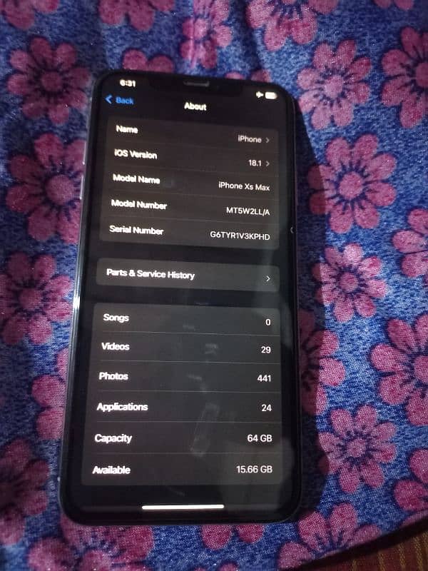 iPhone xs max 64 gb 1