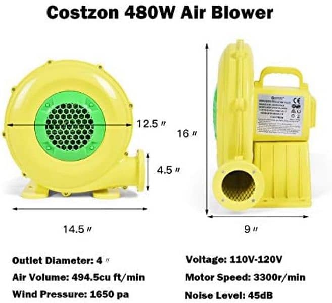 Air Blower, 350W Blower, Bouncer Blower, Air Blower for Jumping House 5