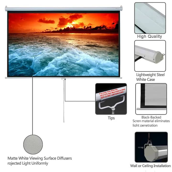 Hitech Vision Projector Screen with Hanger roller 1