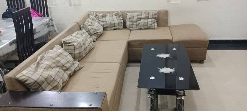 L Shape 5 Seater sofa + Centre Table 1