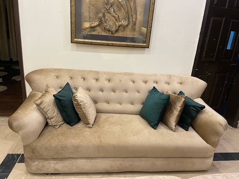 Sofa set | 3 three seater sofa| Golden sofa 2