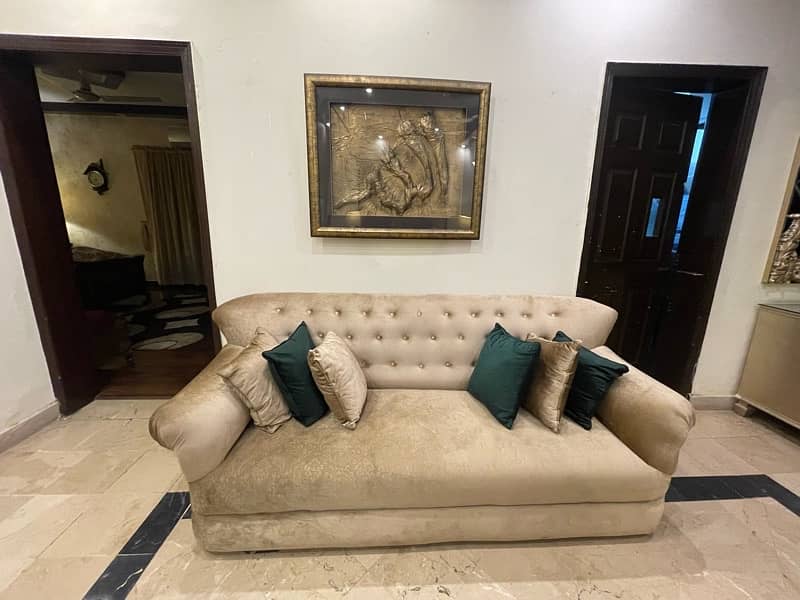 Sofa set | 3 three seater sofa| Golden sofa 3