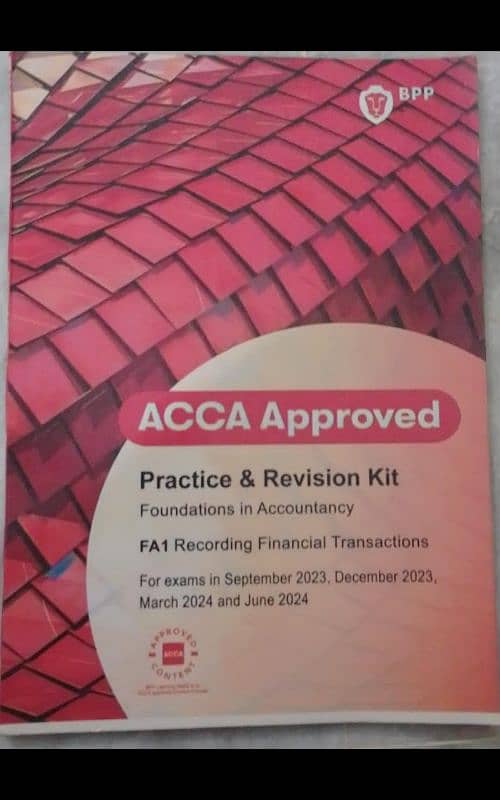 Acca Fa-1 and Ma-1 study text with kits 1