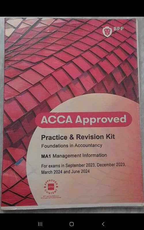 Acca Fa-1 and Ma-1 study text with kits 5