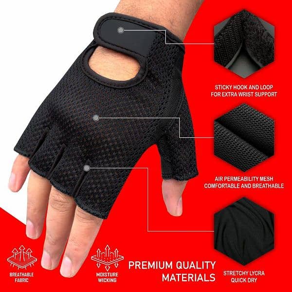 Genuine leather palm provides firm grip and comfort. 0