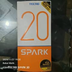 Techno sparks 20 in new condition 8/256 GB