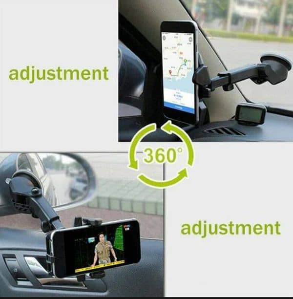 Plastic Black long neck car mobile phone holder cz 3115 (havy duty) 1