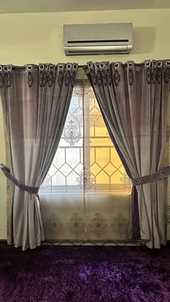 Curtains Set| Complete curtain set| Purple Curtain set