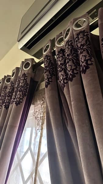 Curtains Set| Complete curtain set| Purple Curtain set 1