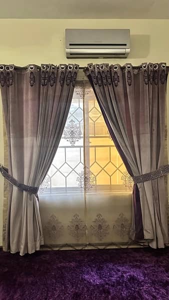 Curtains Set| Complete curtain set| Purple Curtain set 2