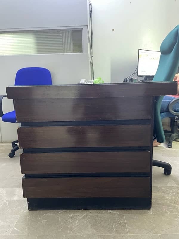 OAK Pure Wood Executive Talbe with sides 0