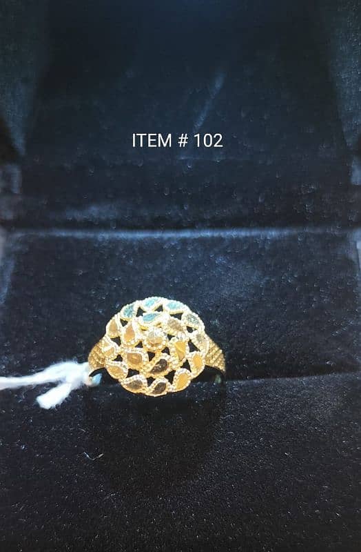 21k Guaranteed Gold Ring with new catalog designs. . 1