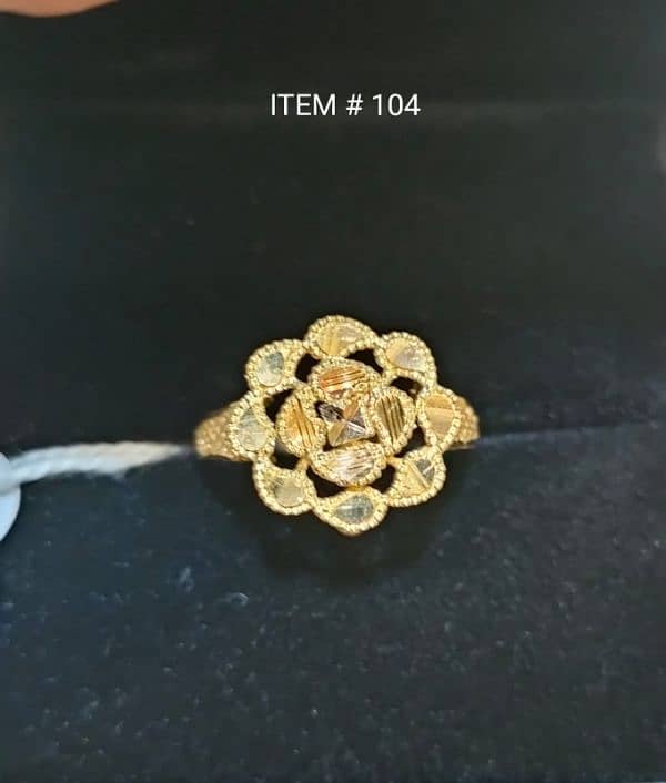 21k Guaranteed Gold Ring with new catalog designs. . 5