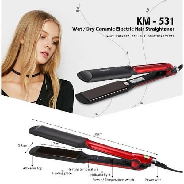 Kemei hair straightener Original quality Box pack brand new good reslt 2