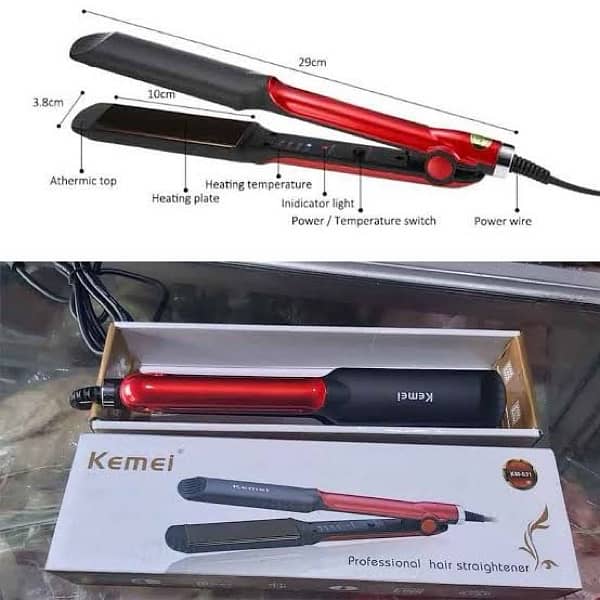 Kemei hair straightener Original quality Box pack brand new good reslt 4