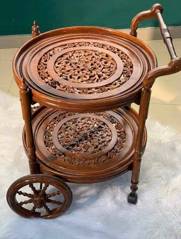 wooden tea trolley 3