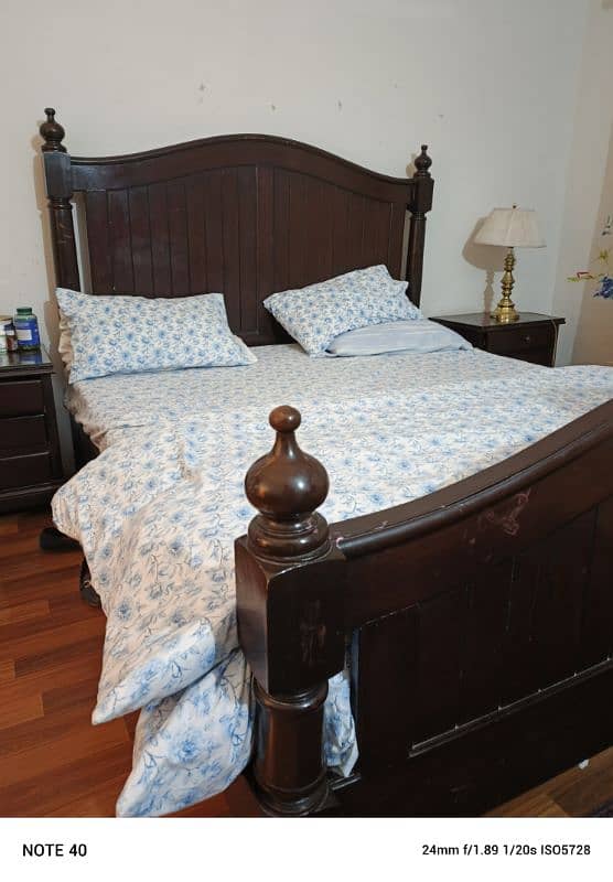 Double Bed with side tables and dressing For Sale 0