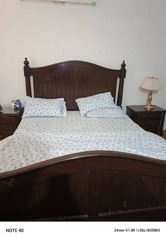 Double Bed with side tables and dressing For Sale 1