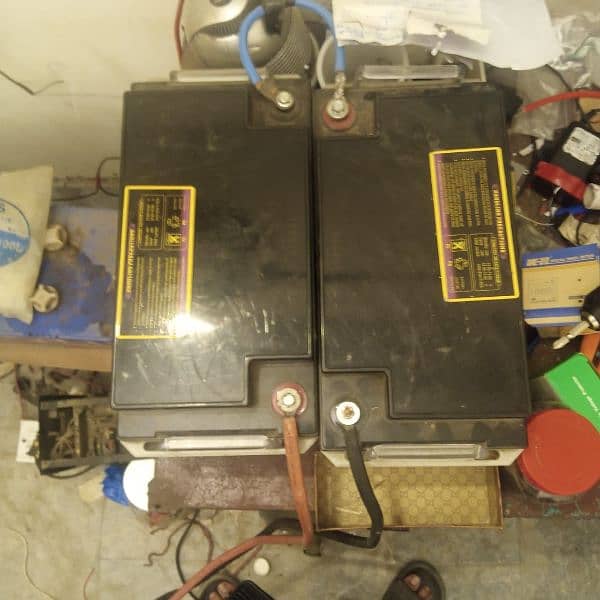 Hyundai 2kva ups+Solar inverter + 2 made in UK dried battery 3