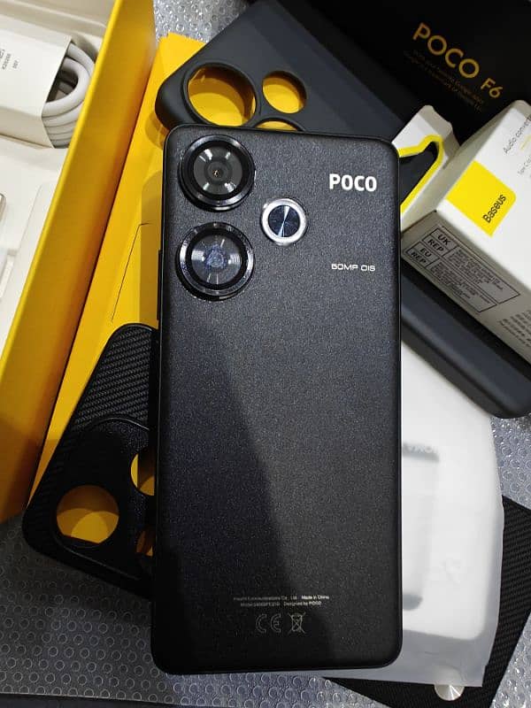 Poco F6 12/512. Official PTA. With Baseus 3.5mm Adapter & protectors. 2